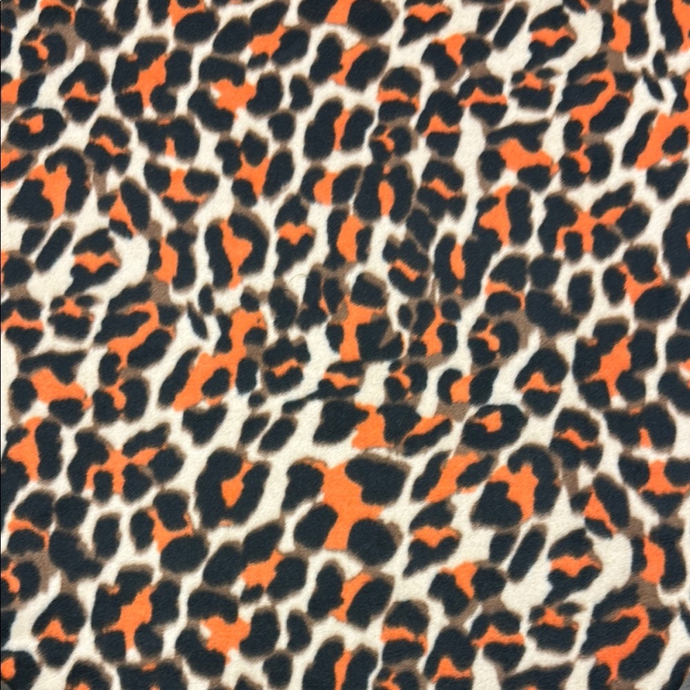Vintage Leopard Print Fleece Fabric